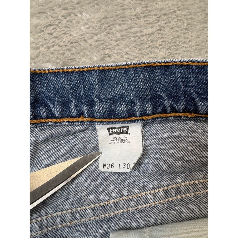 Vintage 90s Levis 517 Orange Tab Bootcut Jeans Made USA Men W36 L30 - Picture 3 of 10
